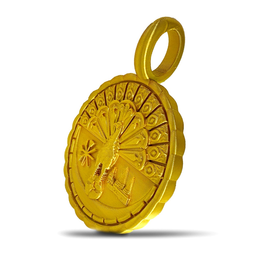 [EZD-65-2120] Yezidische Sonne & Pfau Anhänger (Klein)